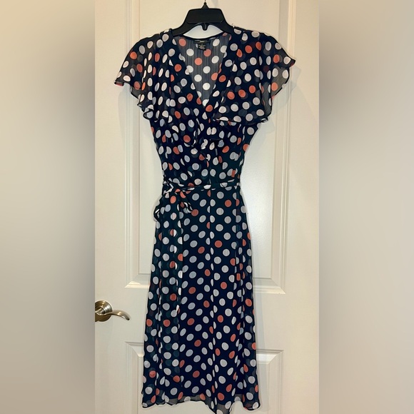 Vintage JBS Polka Dot Ruffle Dress Size 8 - Picture 1 of 2